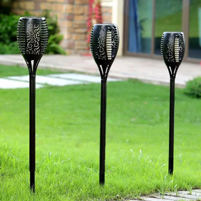 Solar Rechargeable LED Flame Waterproof Garden Decoration Light