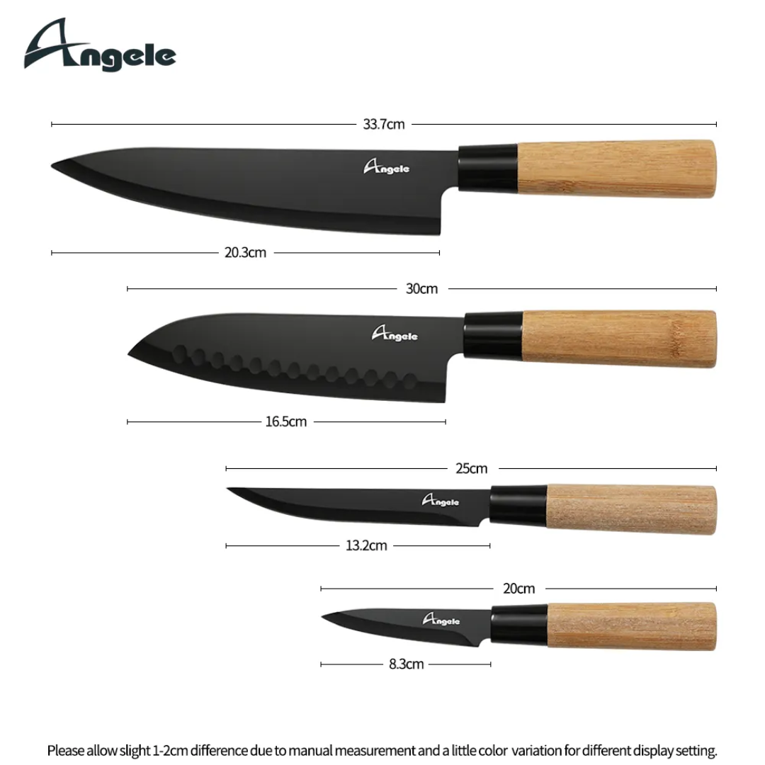 Japanese Lot High Quality Kitchen Knife Set 4 Pieces