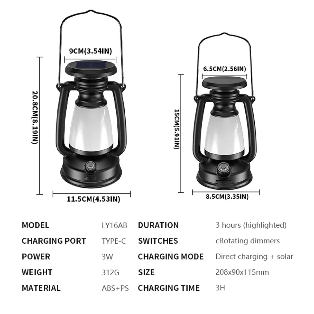 Solar Rechargeable Camping Lantern