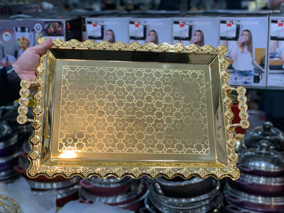 Round Shape Stylish Bamboo Serving Trays 3 Pieces