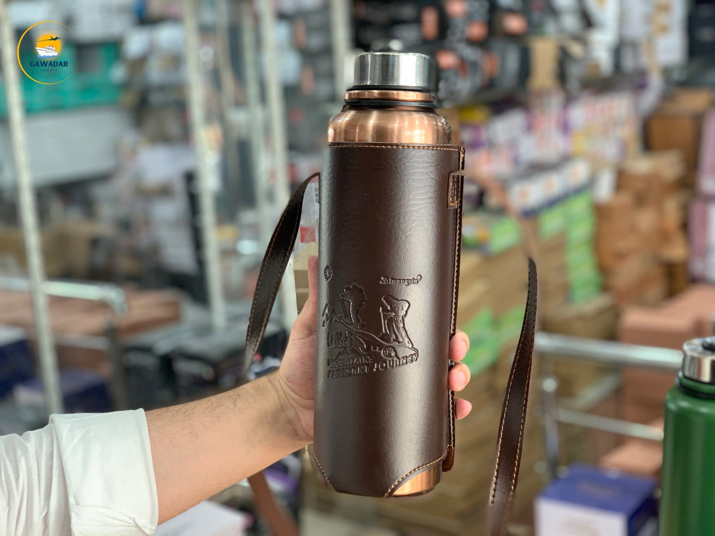 Vacuum Hot & Cold Bottles with Leather Cover  1500ml Stainless Steel   Hot Selling Item