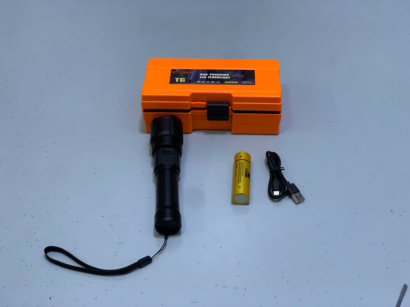 Coba USB Charging LED Flashlight, Handheld Torch Model- TG