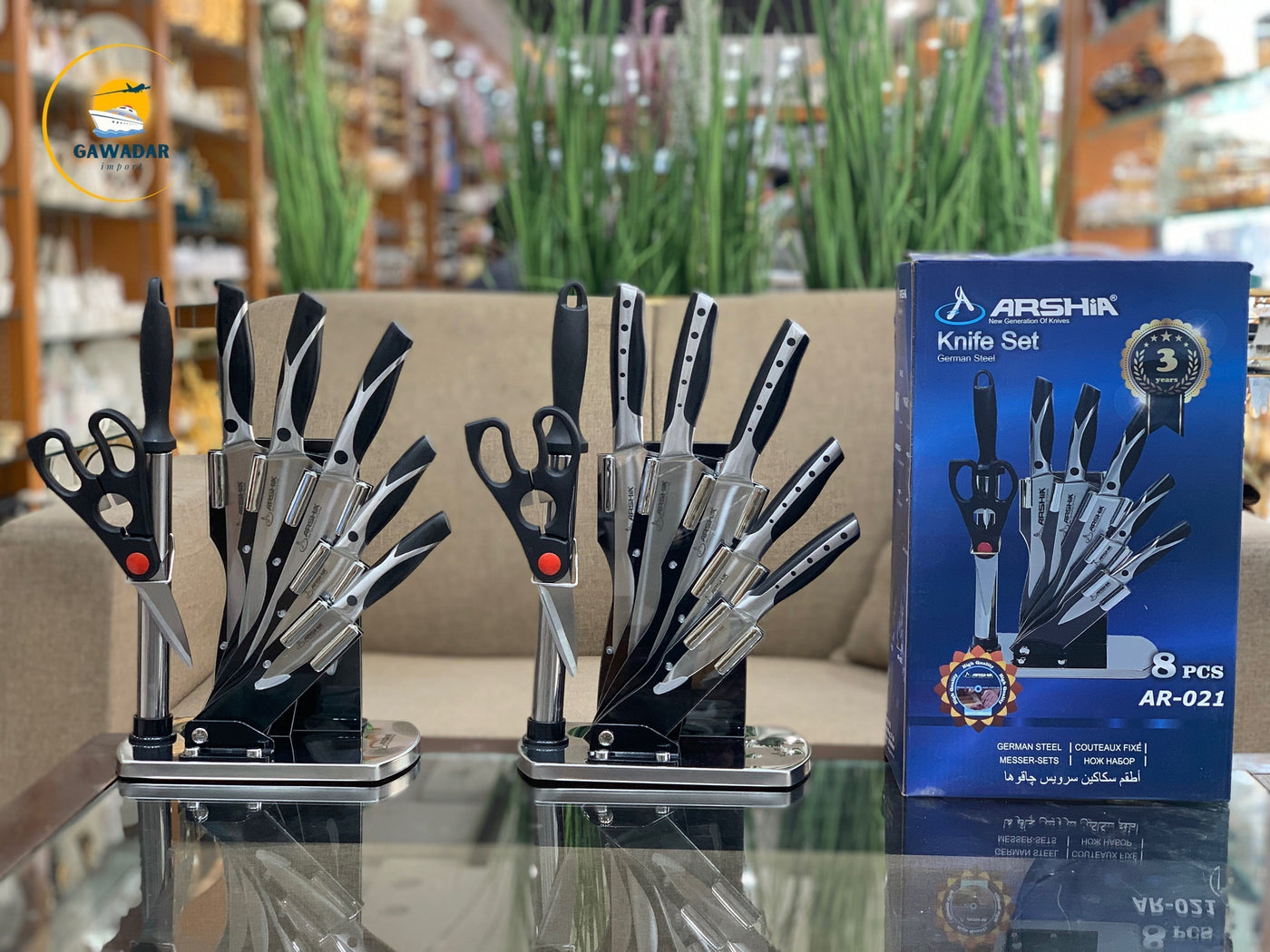 Arshia Brand German Stainless Steel  8 Pieces Kitchen Knife Set