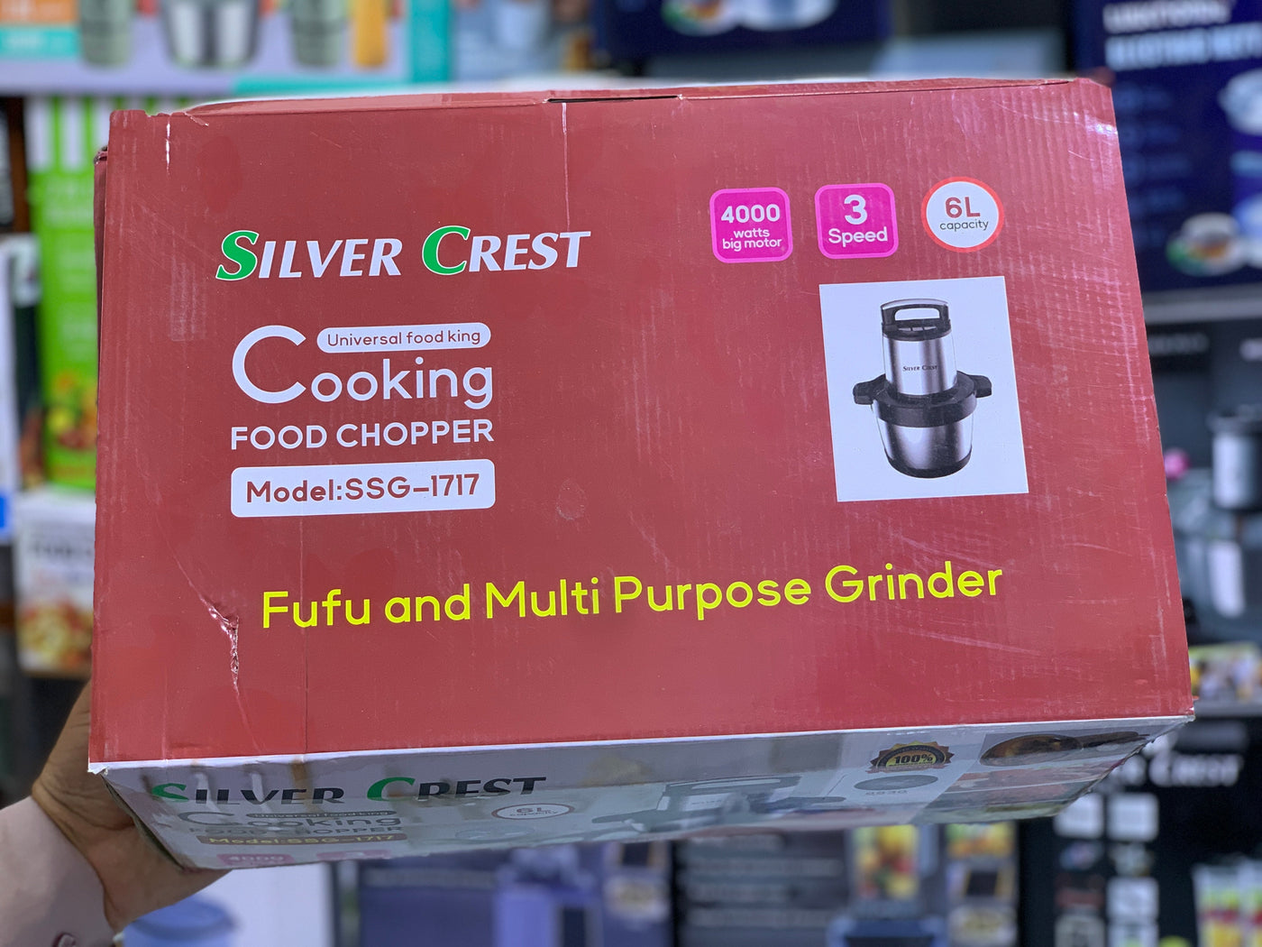 Silver Crest 6L Chopper 4000w with 3 Speeds level