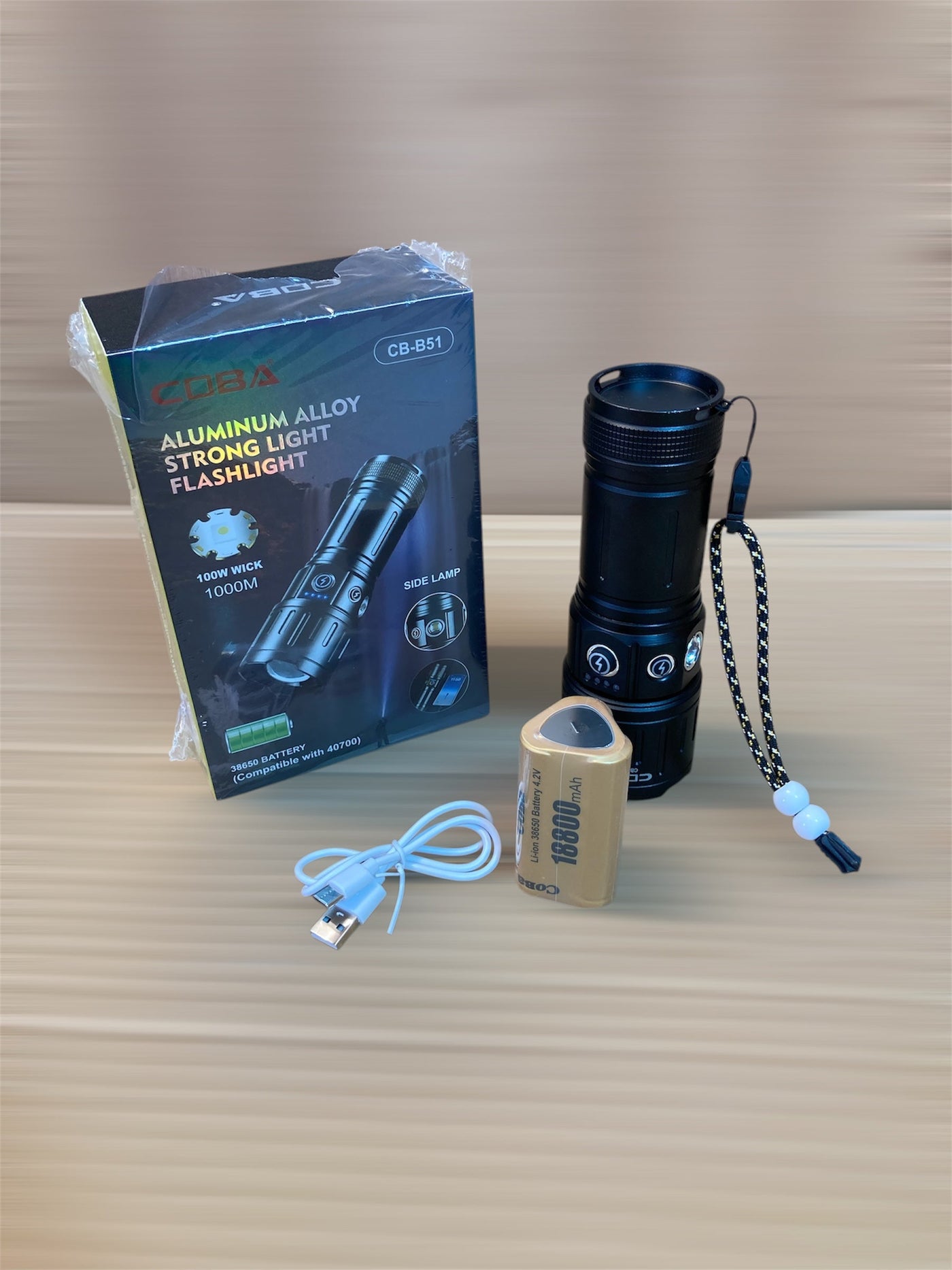 COBA Compact In Size Rechargeable Led Flashlight CB-B51