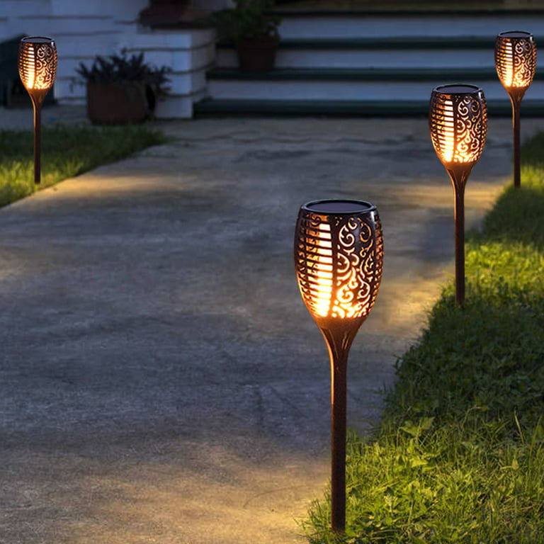 Solar Rechargeable LED Flame Waterproof Garden Decoration Light