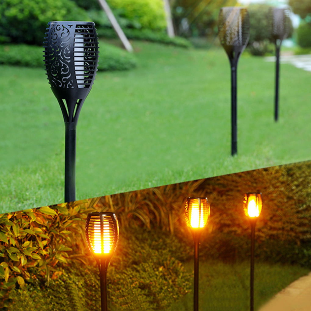 Solar Rechargeable LED Flame Waterproof Garden Decoration Light