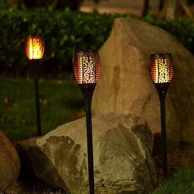 Solar Rechargeable LED Flame Waterproof Garden Decoration Light