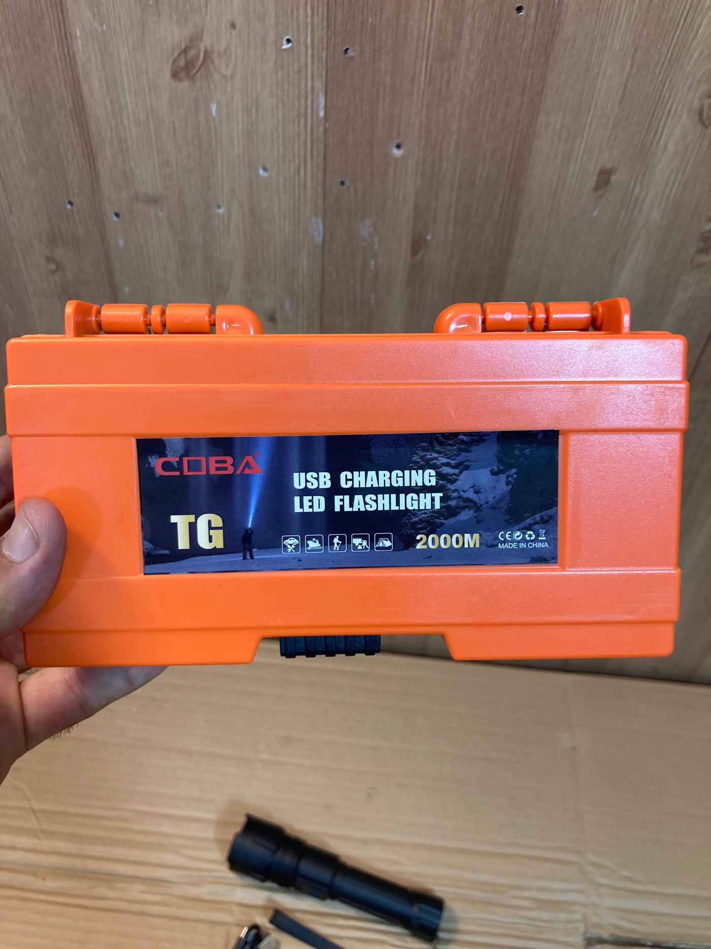 COBA USB Charging Compact LED Flashlight - Handheld Torch CB-M168-TG