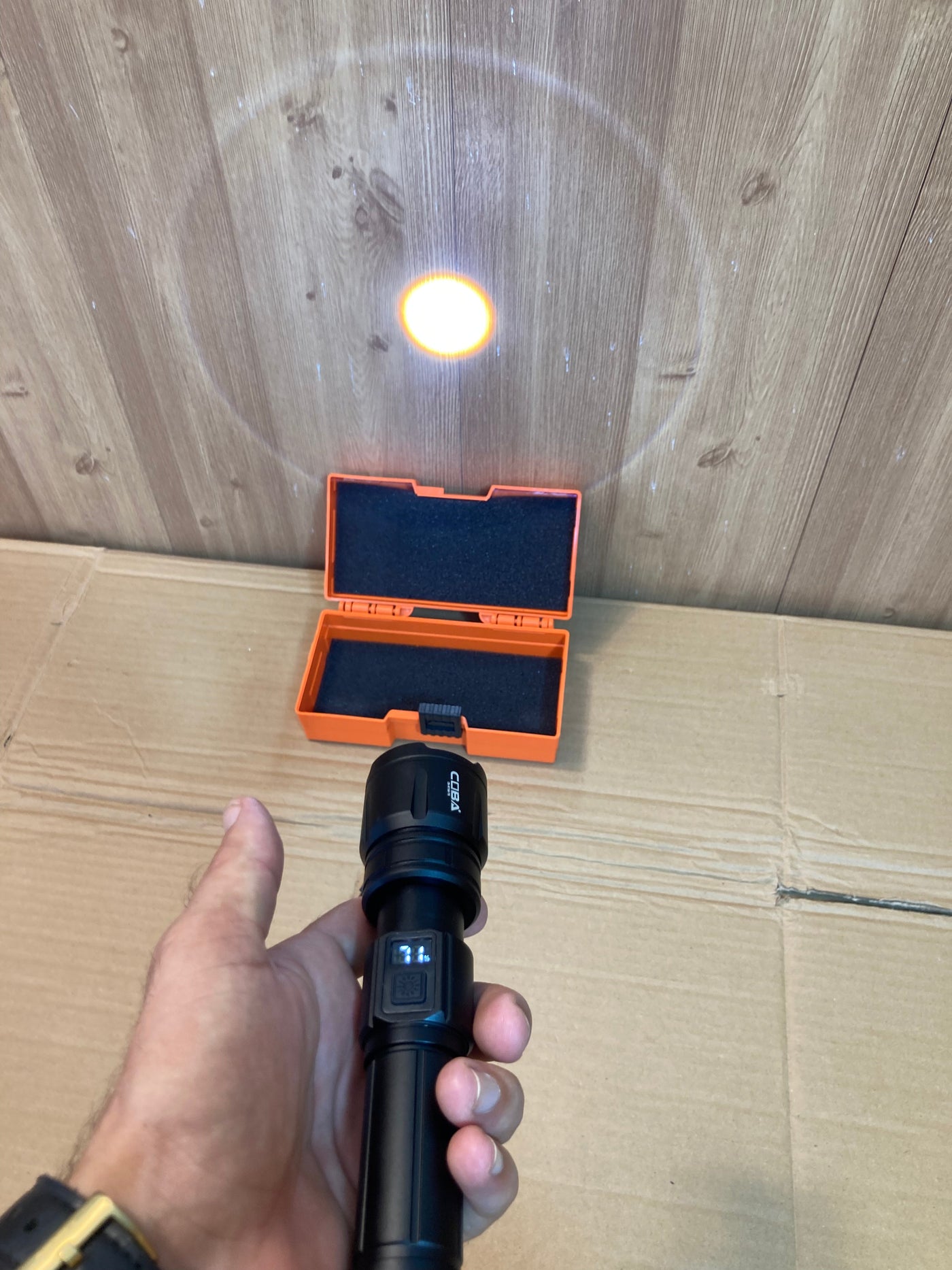 COBA USB Charging Compact LED Flashlight - Handheld Torch CB-M168-TG