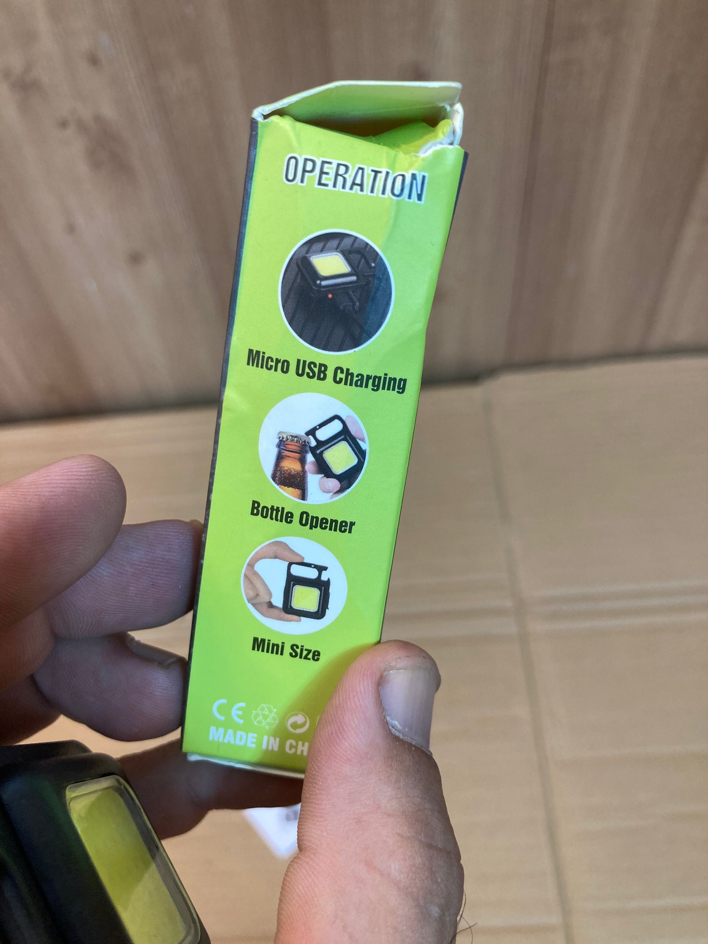 Compact and Powerful: COB Rechargeable Keychain Light.