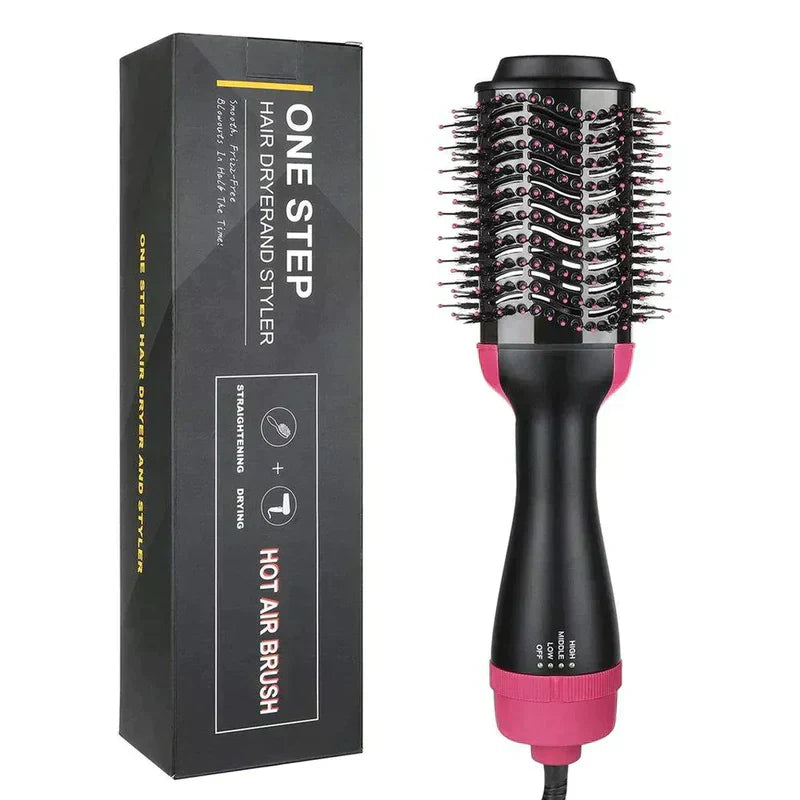 3-In-1 Electric One Step Hair Straightening Brush One Step Hot Air Brush Dryer + Styler