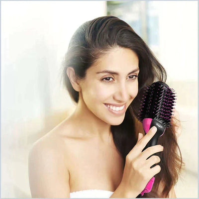3-In-1 Electric One Step Hair Straightening Brush One Step Hot Air Brush Dryer + Styler