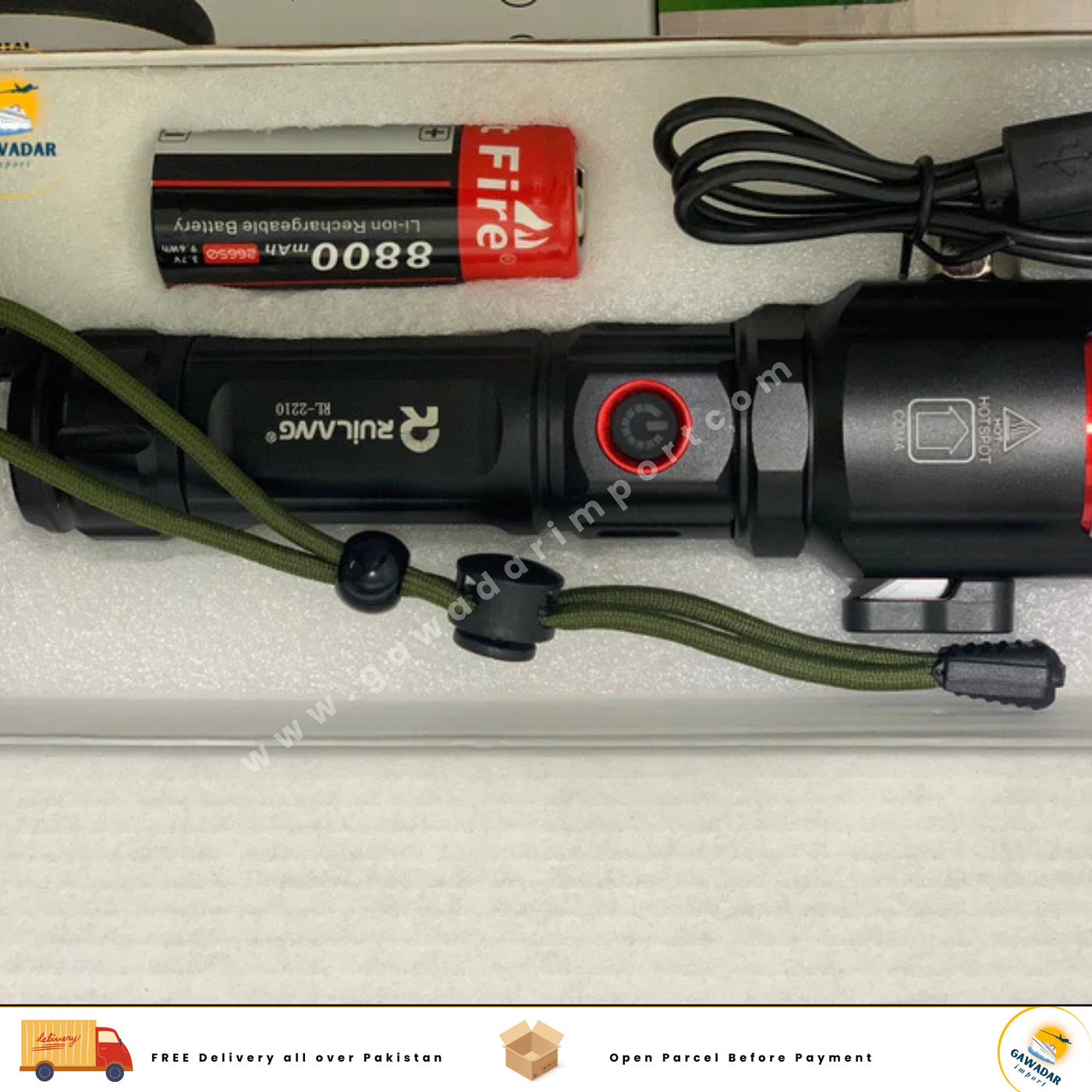 Rawilang RL-2210  LED Flash Light 1KM Range