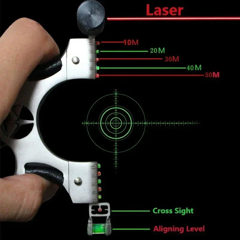 W Black Slingshot With Laser Sight