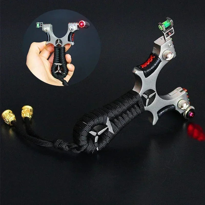 W Black Slingshot With Laser Sight