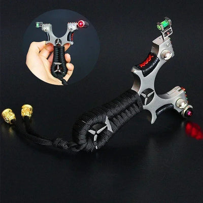 W Black Slingshot With Laser Sight