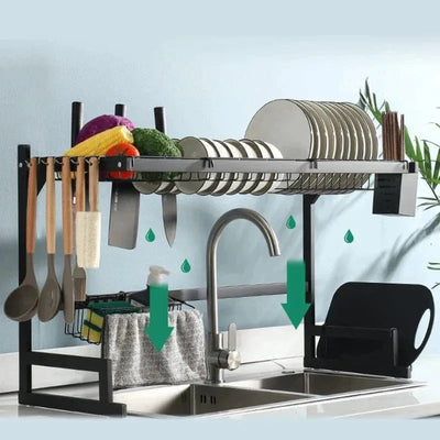 Stainless Steel Multipurpose Kitchen Rack, Wall Mount