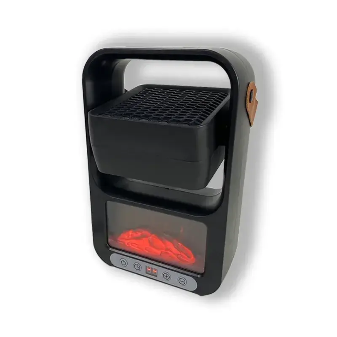 Portable Electric Heater With LED Fireplace Display