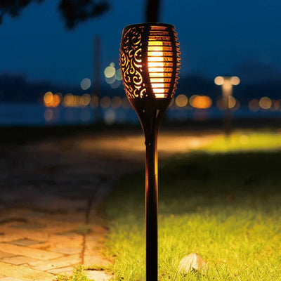 Solar Rechargeable LED Flame Waterproof Garden Decoration Light