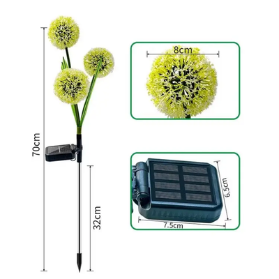 Solar Dandelion Waterproof Garden Lights for Yard and Patio Decoration